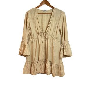Blue island Biege beach over up. Size medium